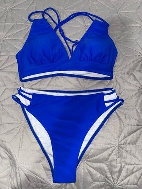 Royal Blue Strappy Two-Piece Bikini
